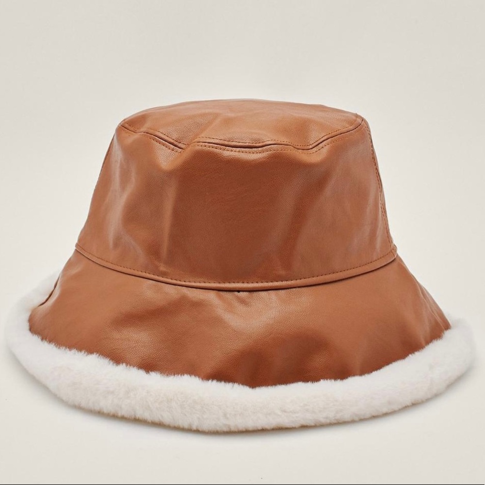 Nasty Gal Faux fur trim bucket hat